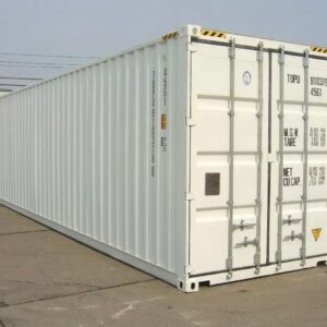 Contenedor de transporte High Cube blanco de 40 pies