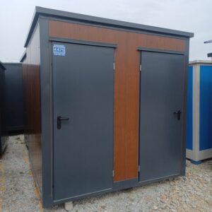 Contenedor sanitario doble con 2 cabinas